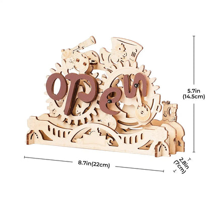 Robotime Rokr Open Closed Sign 3D Wooden Puzzle For Door Note Kids Easy Assemble Home Decoration Toys